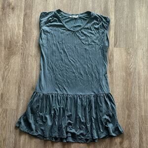 Lush Cap Sleeve Babydoll Mini Dress Slate Blue Size Small